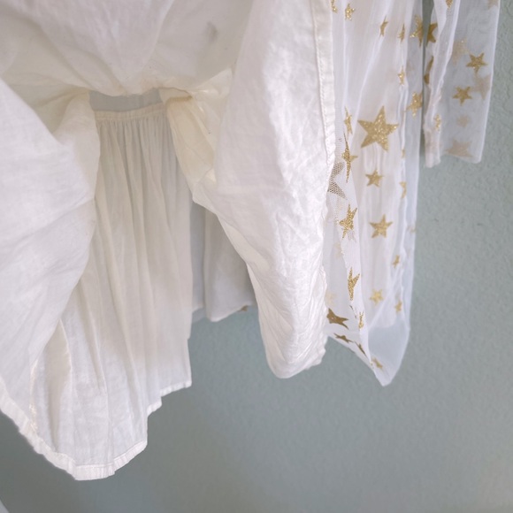 STELLA MCCARTNEY Girls Gold Star Cream Dress - Picture 4 of 5